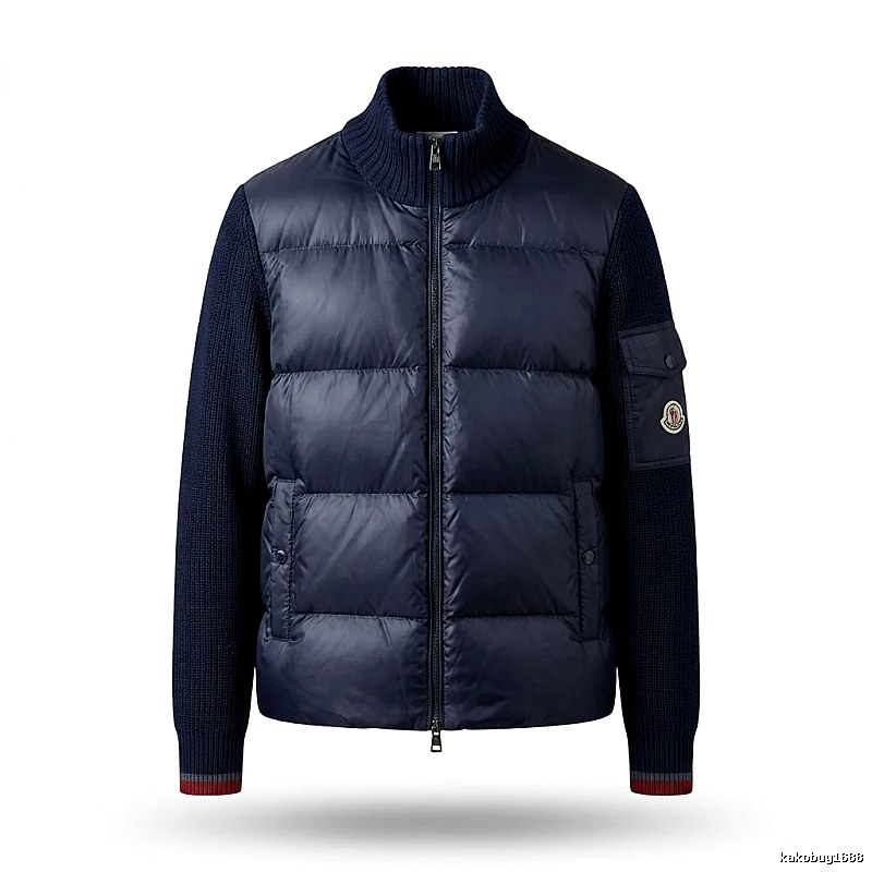 Moncler knitted and spliced down jacket