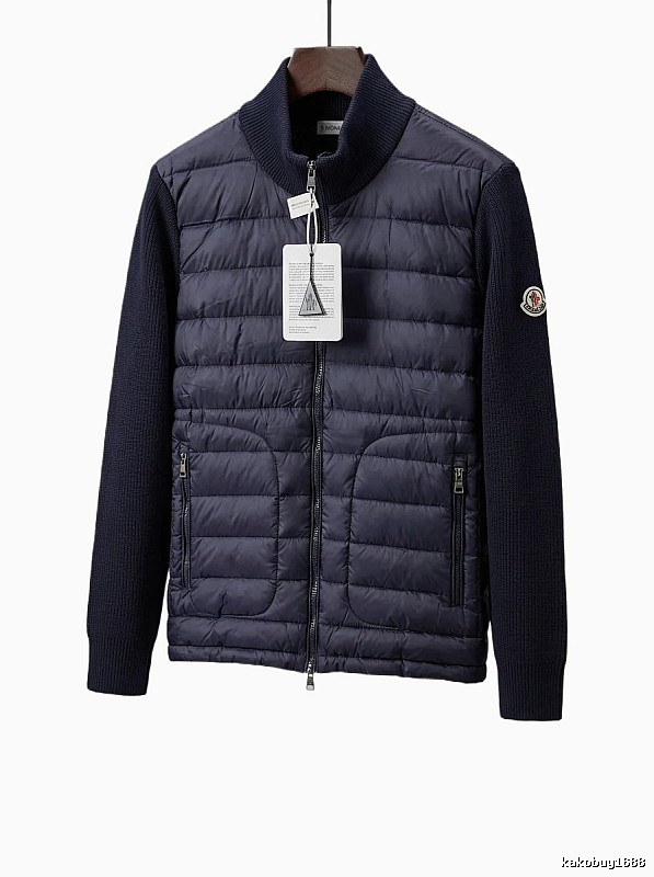 Moncler knitted spliced down jacket