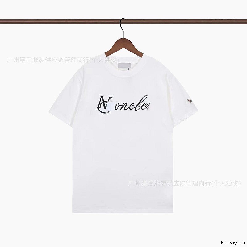 Moncler Letter Print Casual White T-Shirt