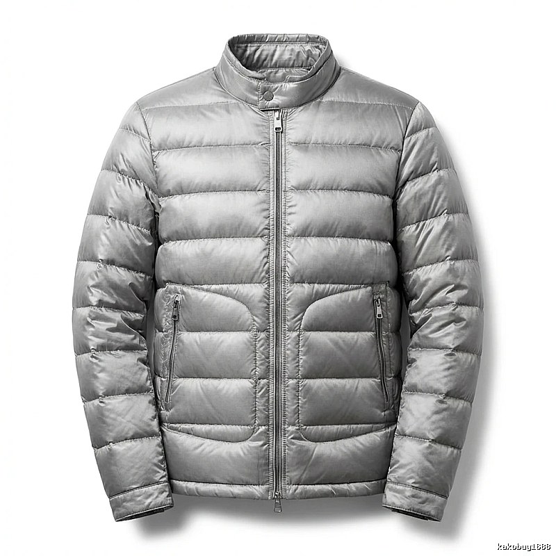 Moncler Lightweight and Stylish Silver-Gray Down Jacket
