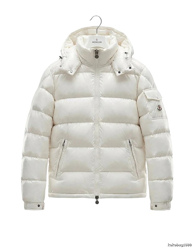 Moncler shiny and fashionable white down jacket