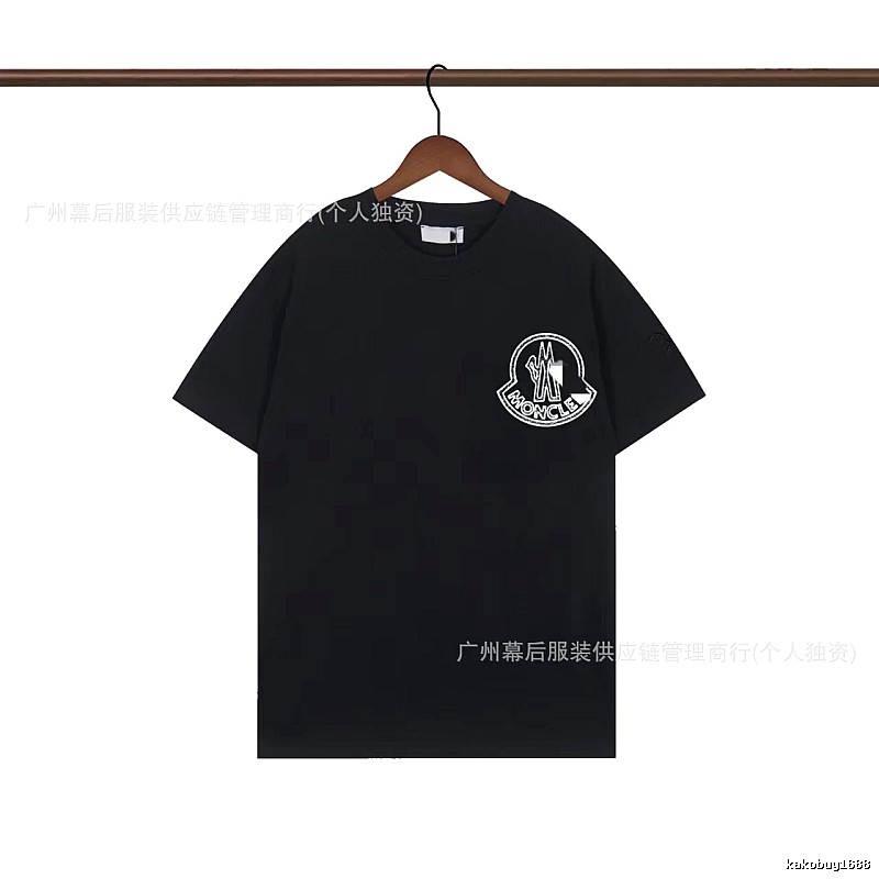 Moncler Trendy Printed Black T-Shirt