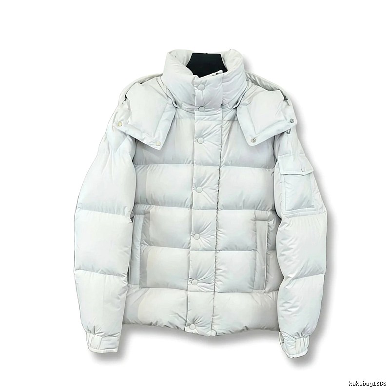 Moncler's classic white down jacket.