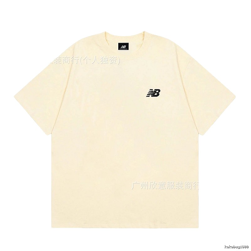 New Balance Casual Minimalist Beige Short-sleeve T-shirt