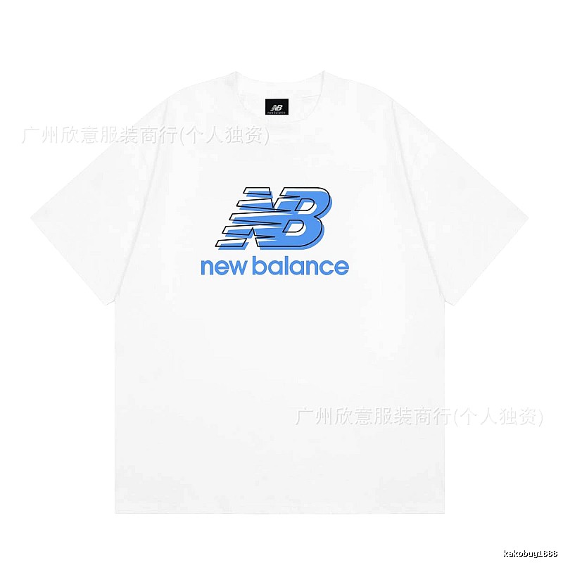New Balance Casual Printed White Short-sleeve T-shirt
