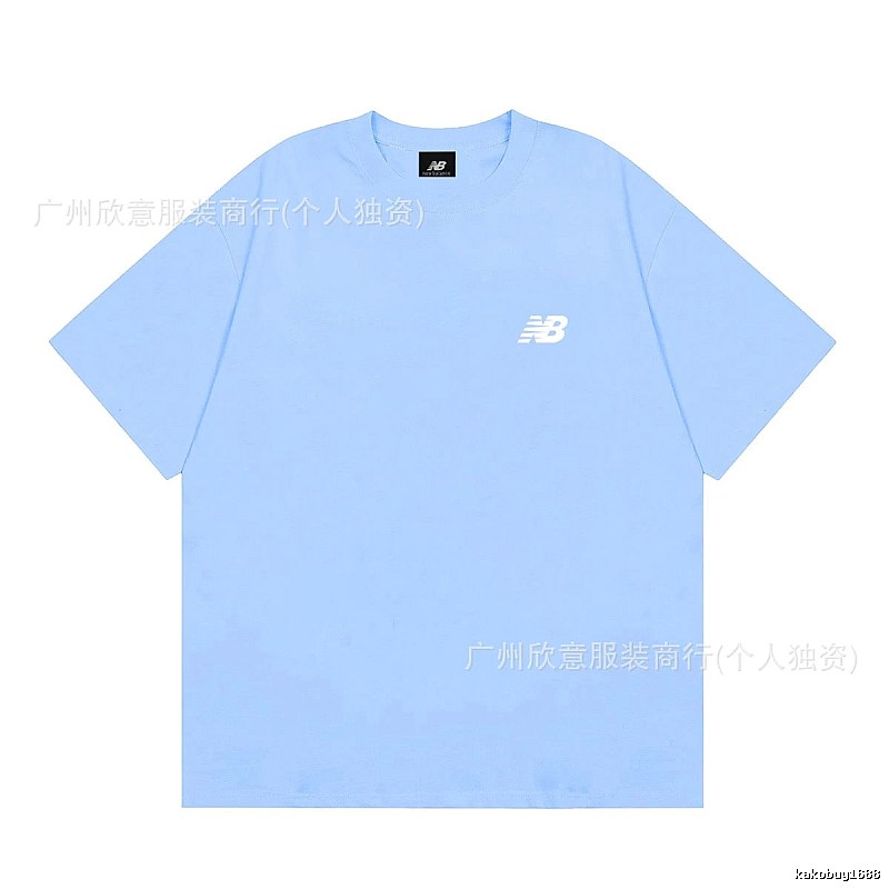 New Balance Classic Minimalist Style Light Blue Short-sleeve T-shirt