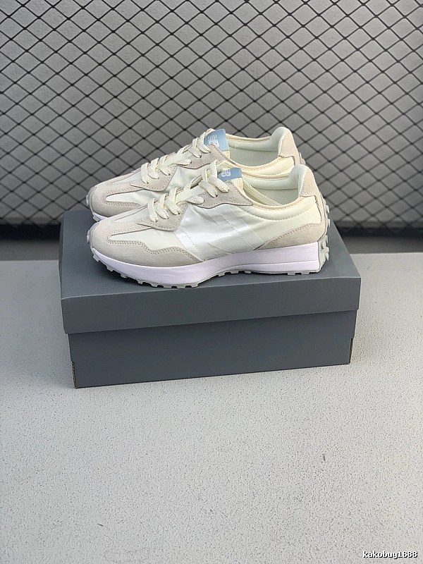 New Balance Cream Retro Runners, Mesh and Overlay Mix