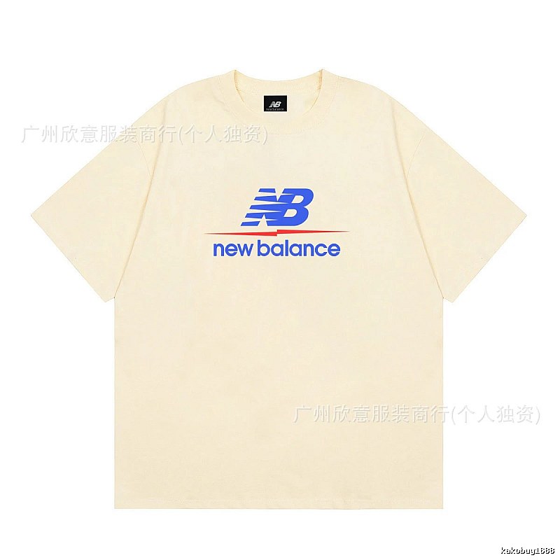 New Balance Printed Casual-style Light Beige Short-Sleeve T-Shirt