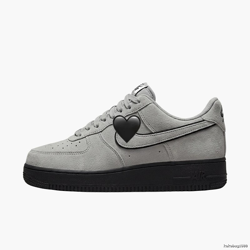 Nike Air Force 1 with heart pattern (white color)