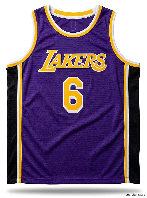 Nike LeBron James purple and gold Lakers jersey