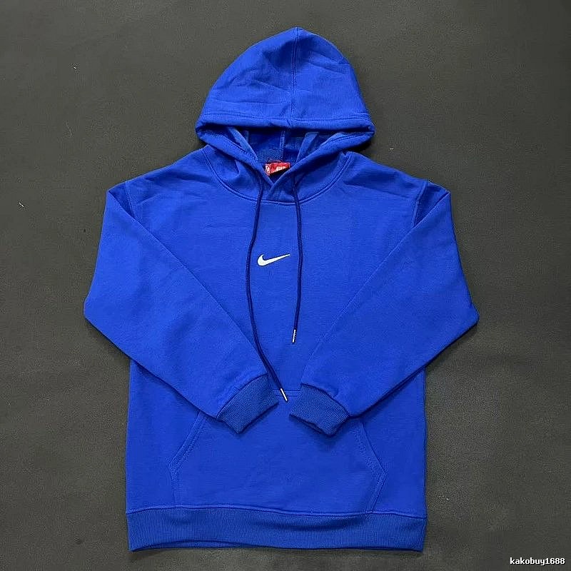 Nike Small Chest-Logo Detail Small-Logo Detail Blue Zip Hoodie Airport Outfit Swoosh