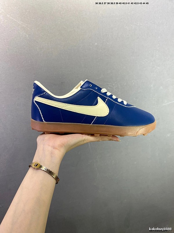 Nike Waffle-Sole Runners, Blue and Cream and Slim Mesh Upper