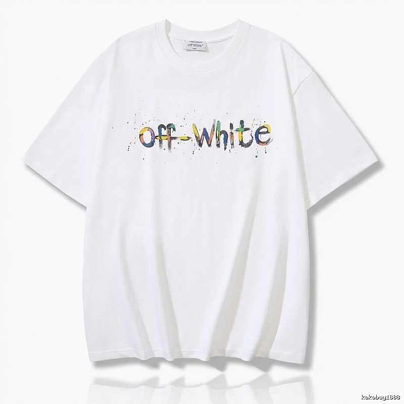 Off-White Graffiti Style White T-shirt