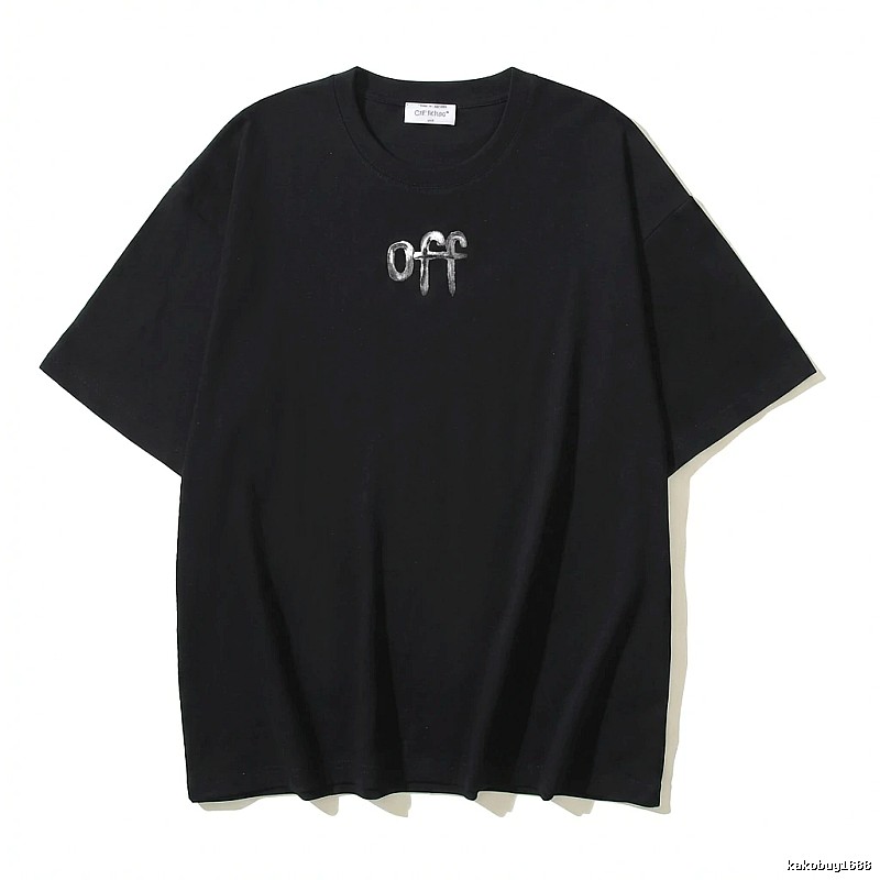 Off-White letter-style black T-shirt