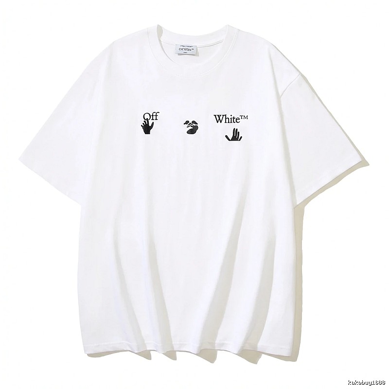 Off-White minimalist style white T-shirt