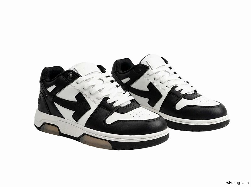 Off-White simple black and white sports shoes