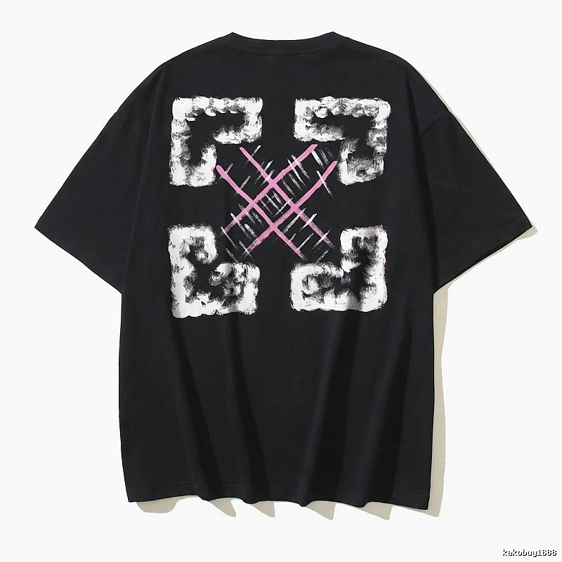 Off-White Trendy Style Black T-shirt