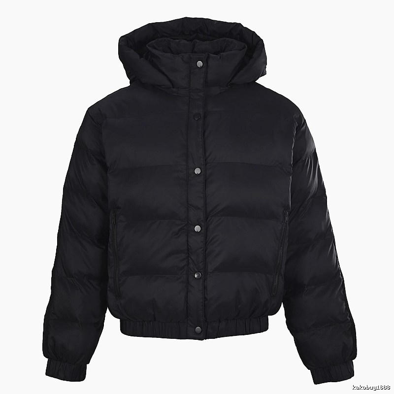 Outdoor Edit Hooded Puffer Jacket - Black