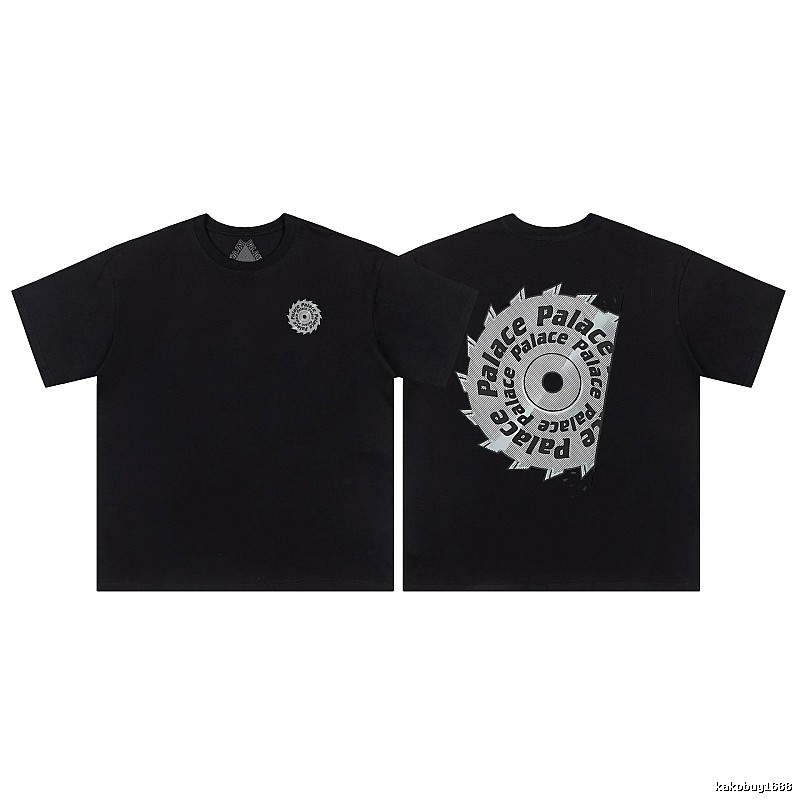 Palace Saw Blade Print Street Style Black Short-sleeve T-shirt