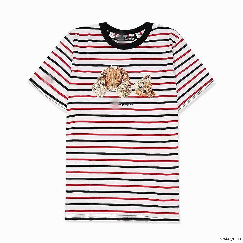 Palm Angels Lightweight Bear graphic T-shirt White Colorful Bear for Trend Styling