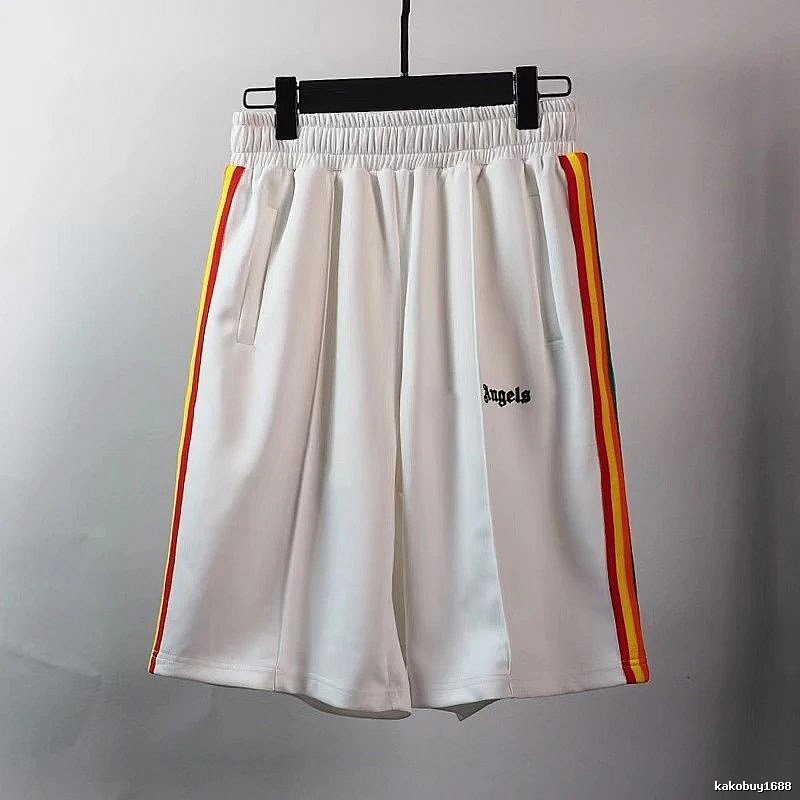 Palm Angels Premium Style Track shorts Black Side Stripe for Resort Outfits