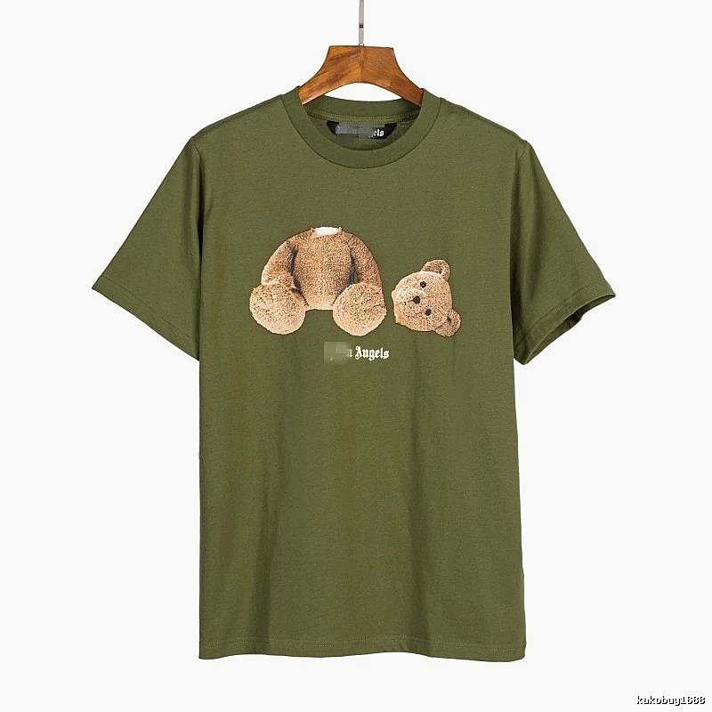 Palm Angels Relaxed Bear graphic T-shirt White Colorful Bear with Versatile Design