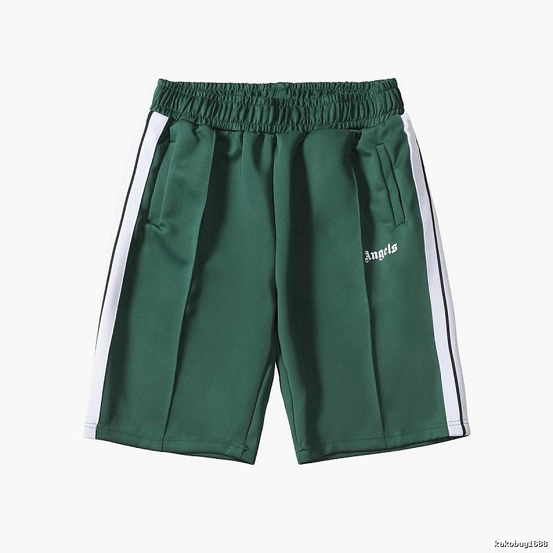 Palm Angels Streetwear Track shorts Black Side Stripe with Logo Accent