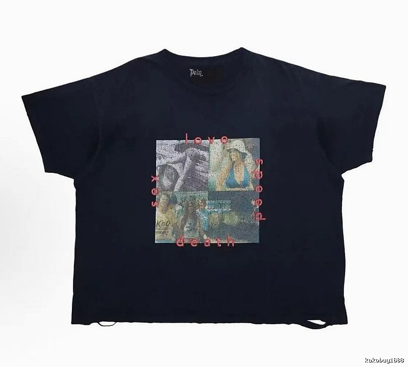 Paly Hollywood Collage Vintage Black T-Shirt
