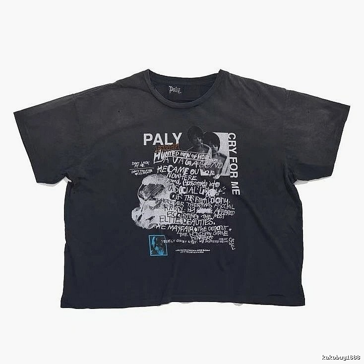 Paly Hollywood Graffiti Vintage Black T-Shirt