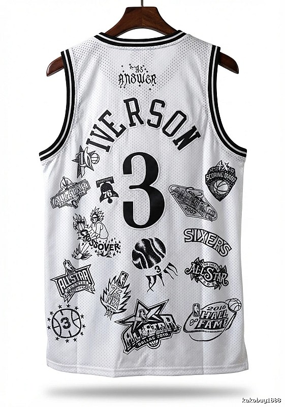 Philadelphia No. 3 Allen Iverson retro style jersey