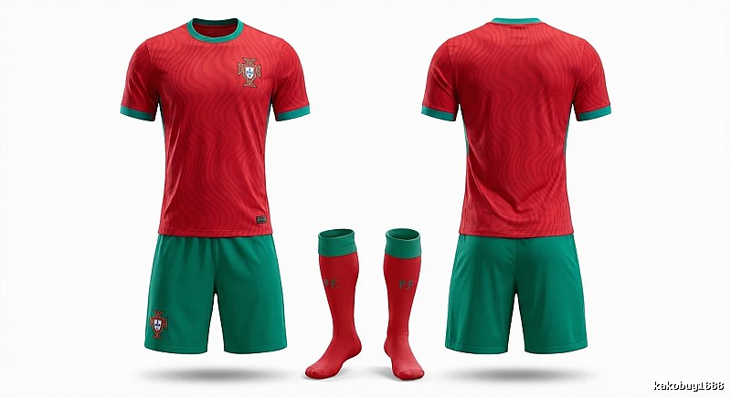 Portugal team's home jersey for the 26th - 27th season (red)