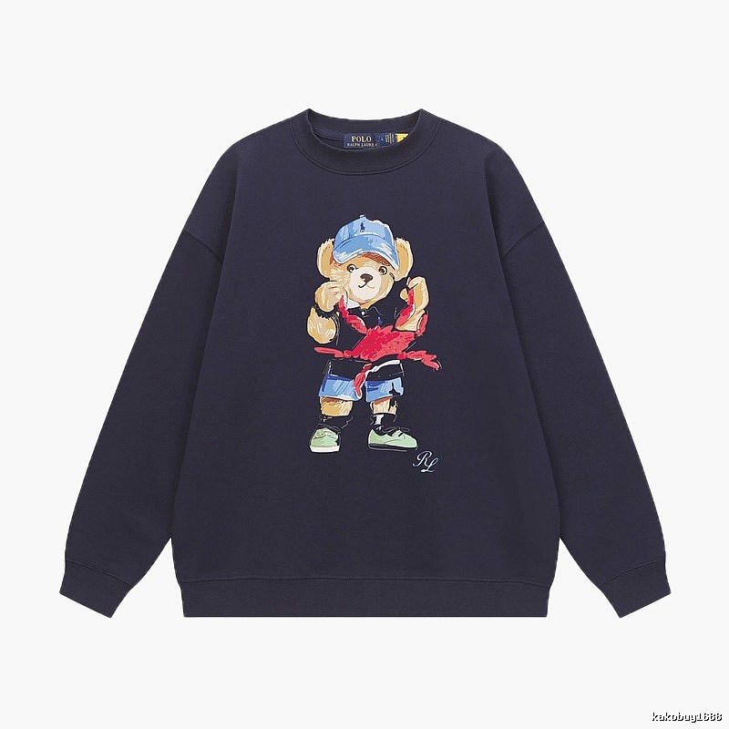 Ralph Lauren bear print navy blue sweatshirt