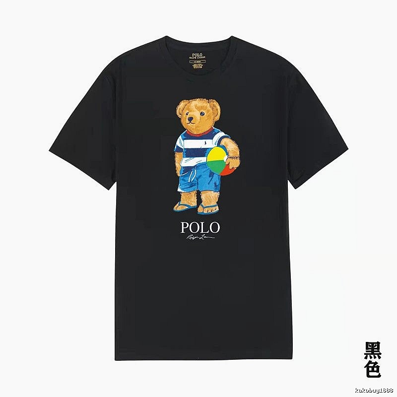 Ralph Lauren bear - style black T - shirt