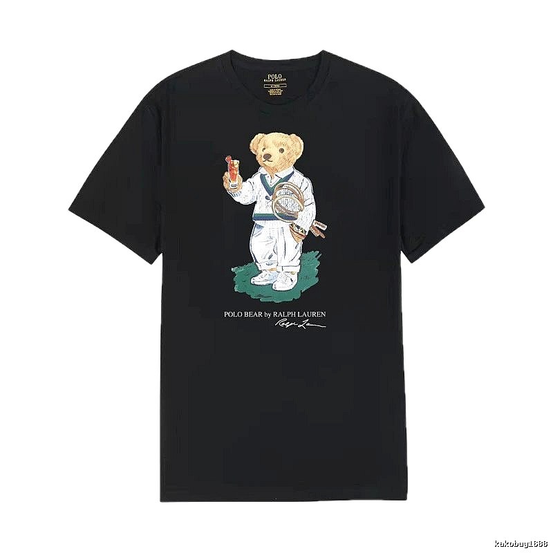 Ralph Lauren bear - style black T - shirt