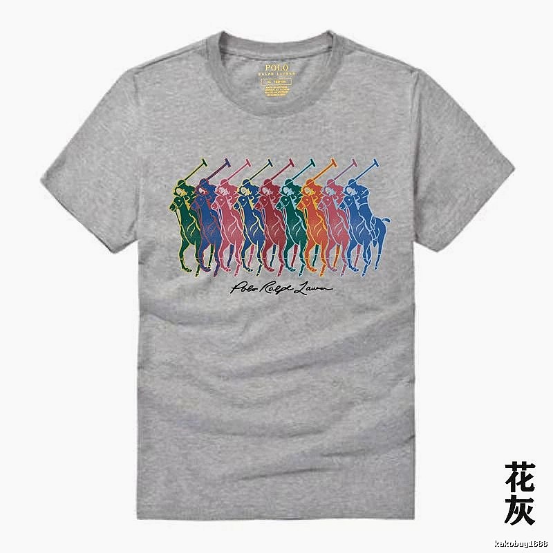 Ralph Lauren heathered grey polo-style T-shirt