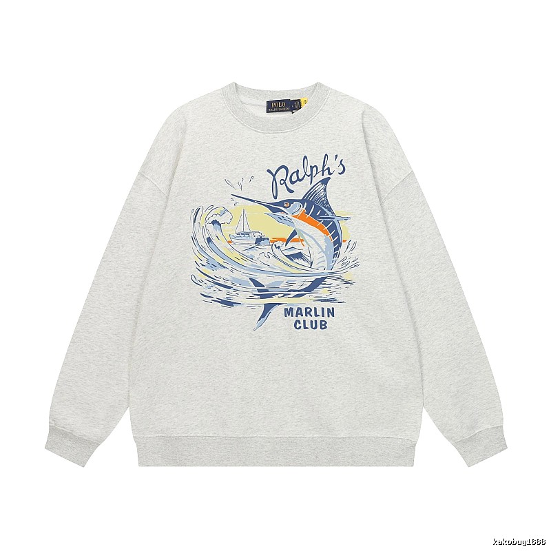 Ralph Lauren Marin Club Light Grey Sweatshirt