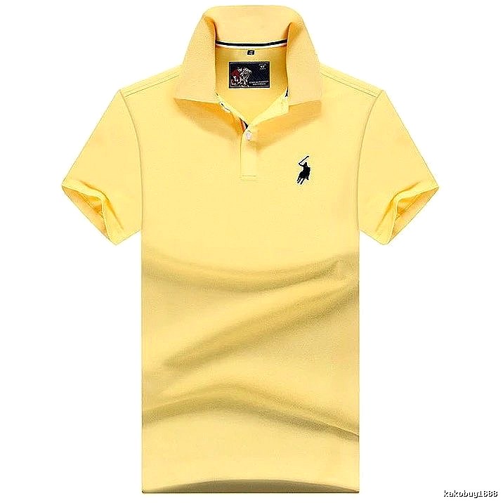 Ralph Lauren Premium Style Yellow polo shirt Bright Yellow Polo for Resort Outfits