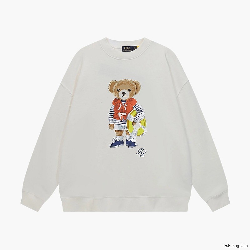 Ralph Lauren white sweatshirt with bear print