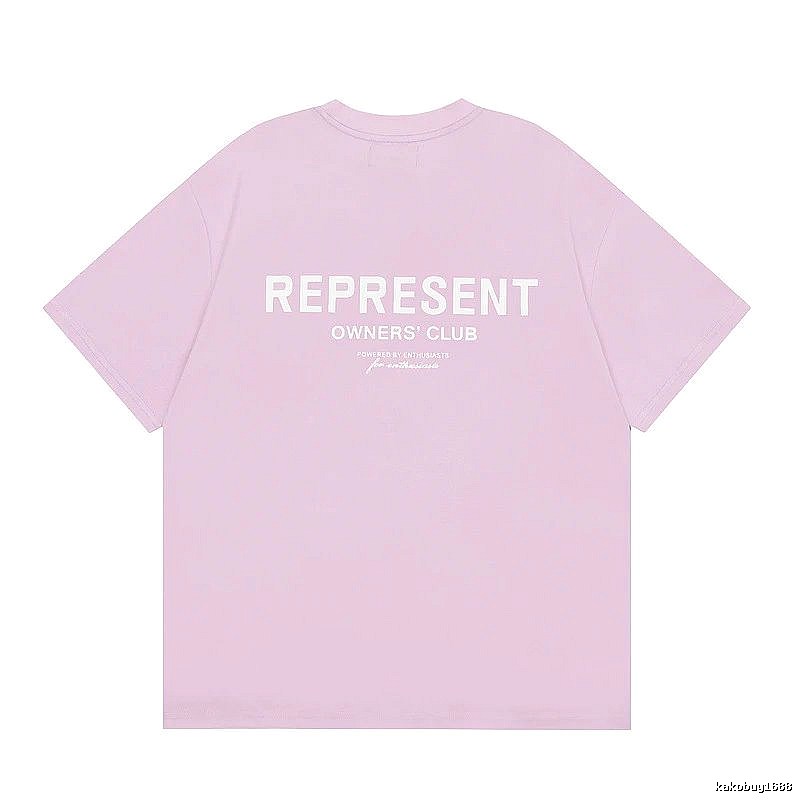 Represent Pink Style 801 Owners Club T-Shirt Relaxed Styling Logo
