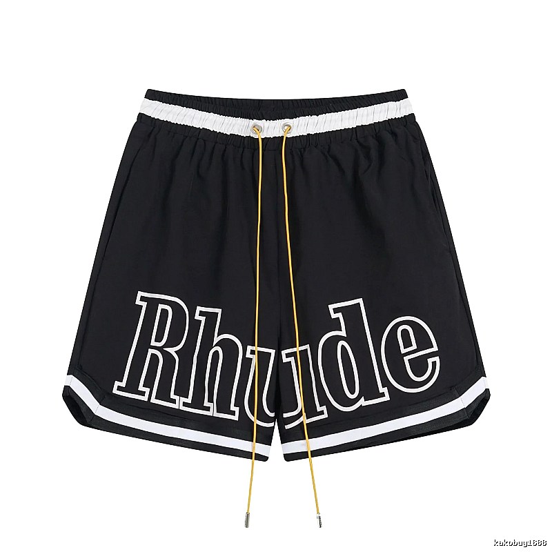 RHUDE lettered sporty shorts