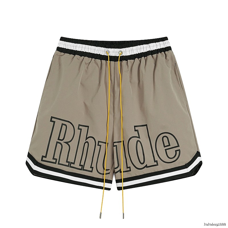 RHUDE sporty khaki shorts