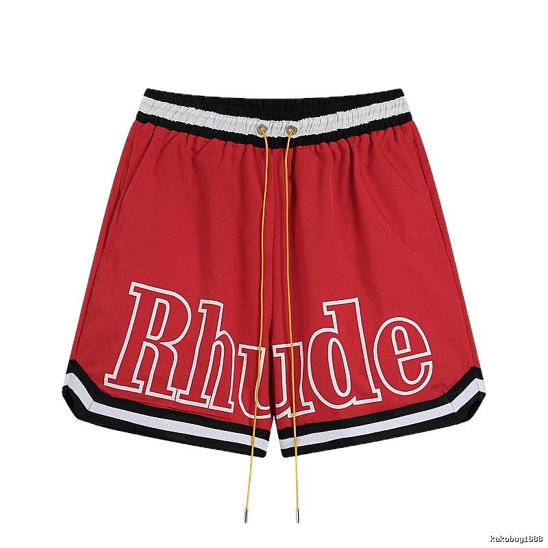 RHUDE sporty red shorts