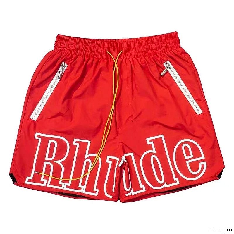 RHUDE trendy and cool style red shorts