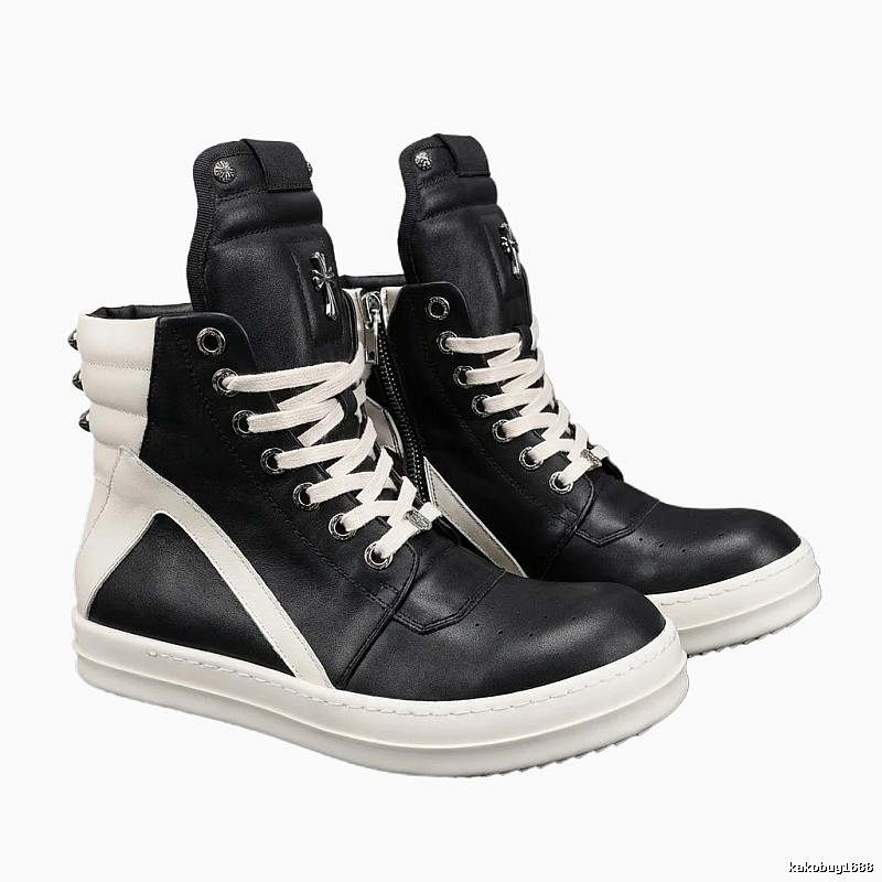 Rick Owens high-top dark-style black boots
