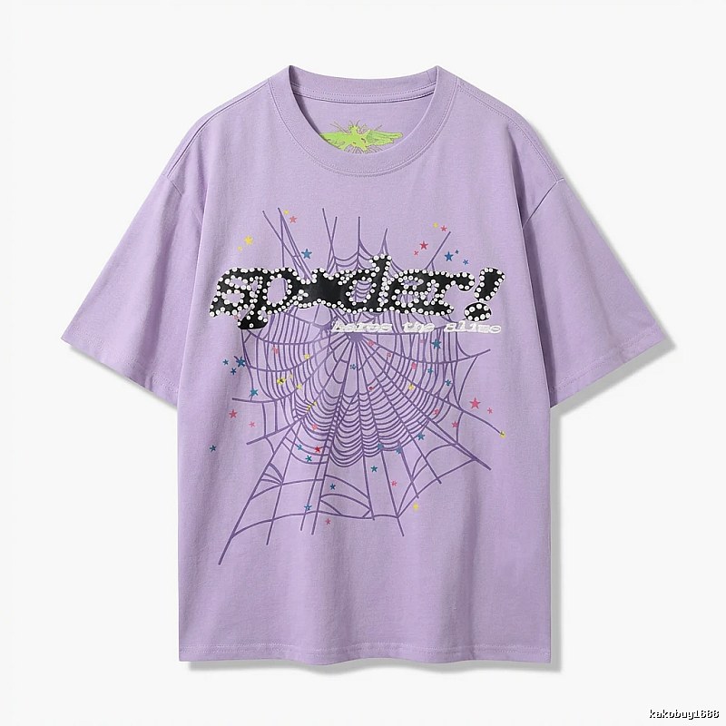 Sp5der Cobweb Style Light Purple T-shirt