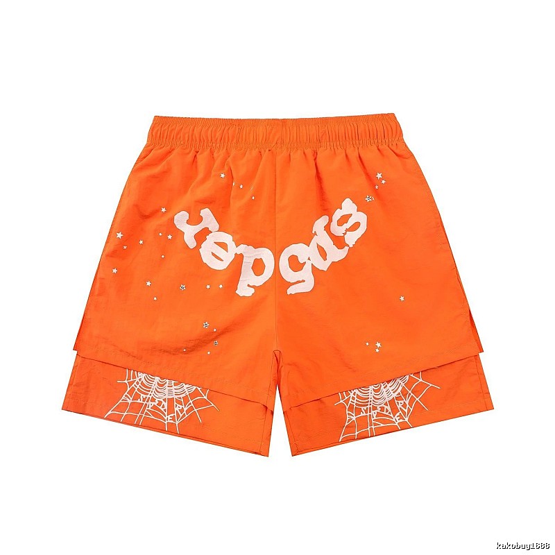 Sp5der Orange Trendy and Cool Shorts