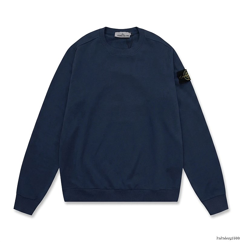 Stone Island basic dark navy blue sweatshirt