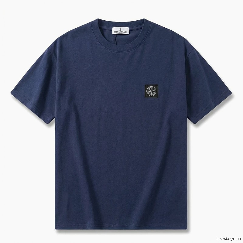 Stone Island basic dark navy blue T-shirt