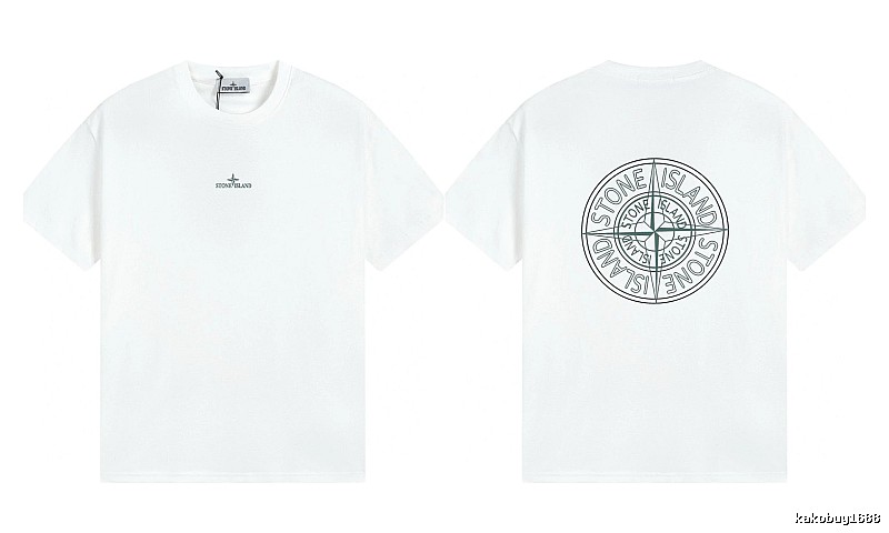 Stone Island Compass Series Street Style White T-Shirt