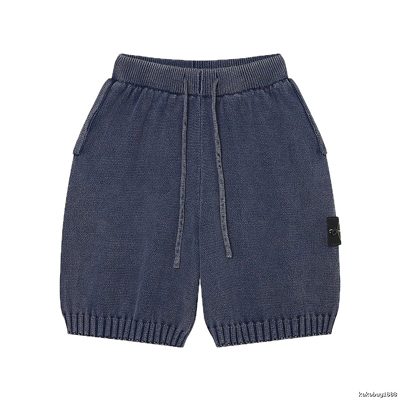 Stone Island Knit Casual Style Navy Blue Shorts